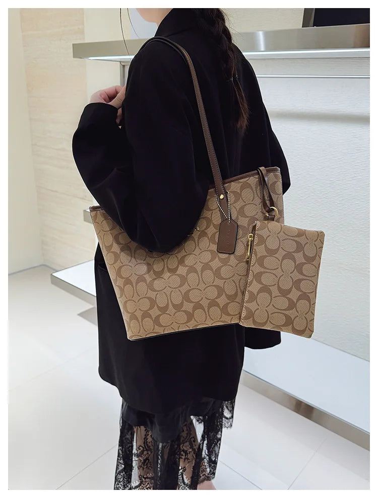 Sac à main de luxe pour femme de créateur à une épaule, imprimé vintage mode parisienne, grand sac fourre-tout portable à grande capacité, pochette, sac à main.