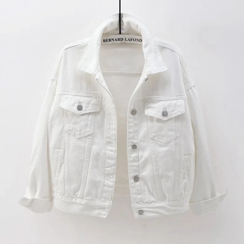 Veste en jean classique pour femmes Jeans 2023 vestes en jean boyfriend pour femmes manteau oversize ample veste femme violet blanc jaune femme