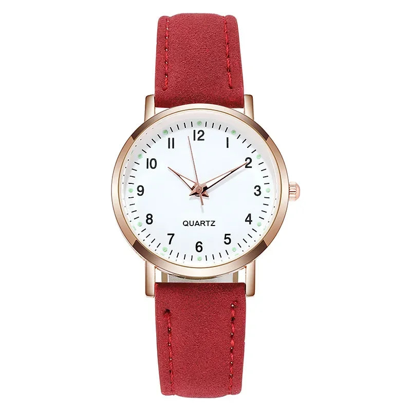 Montres-bracelets pour femmes Montre Femme Montres pour femmes Bracelet en cuir lumineux Montre simple Montre élégante à la mode Montre à quartz Reloj Mujer