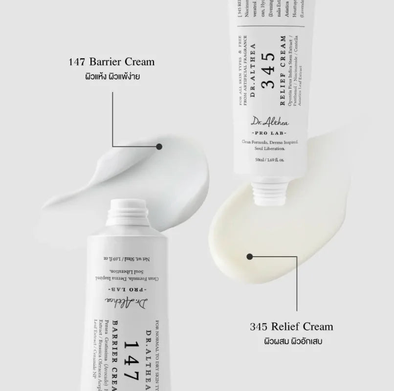 Crème Originale Dr.Althea 147 Barrier 345 Relief, crème antioxydante éclaircissante, hydratante, réparation intensive, brume essence coréenne