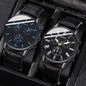 Ensemble de 1/2 pièces de montres décontractées en cuir pour couple, mode tendance, montres-bracelets à quartz pour femmes avec cadran simple, montre habillée, montre femme