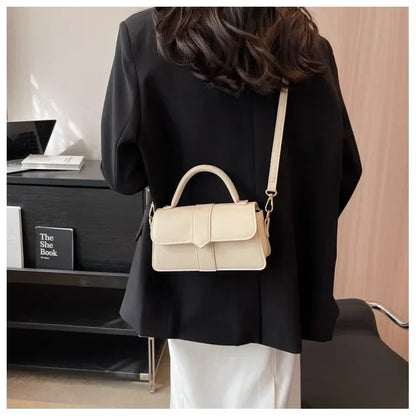 Sac à bandoulière en cuir PU pour femmes, sac à main, sac bandoulière tendance, sac vintage porté sous le bras, cartable carré