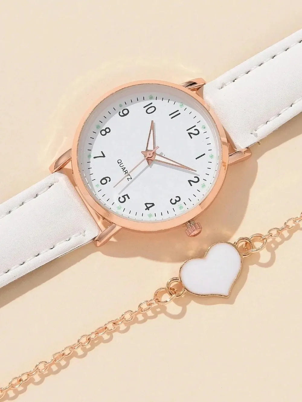 Montre femme mode décontractée avec bracelet, ensemble de montres, bracelet en cuir, cadran rond simple, montre-bracelet à quartz pour femme, montre habillée, horloge, montre femme