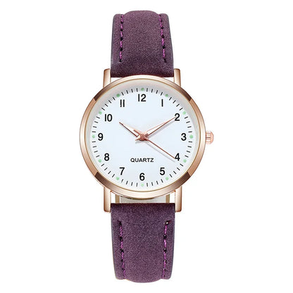 Montres-bracelets pour femmes Montre Femme Montres pour femmes Bracelet en cuir lumineux Montre simple Montre élégante à la mode Montre à quartz Reloj Mujer