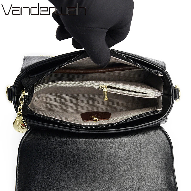 Sacs bandoulière en cuir crocodile 2024 pour femmes, sacs messager d’épaule pour femme, sacs à main et porte-monnaie de luxe de créateur pour dames.