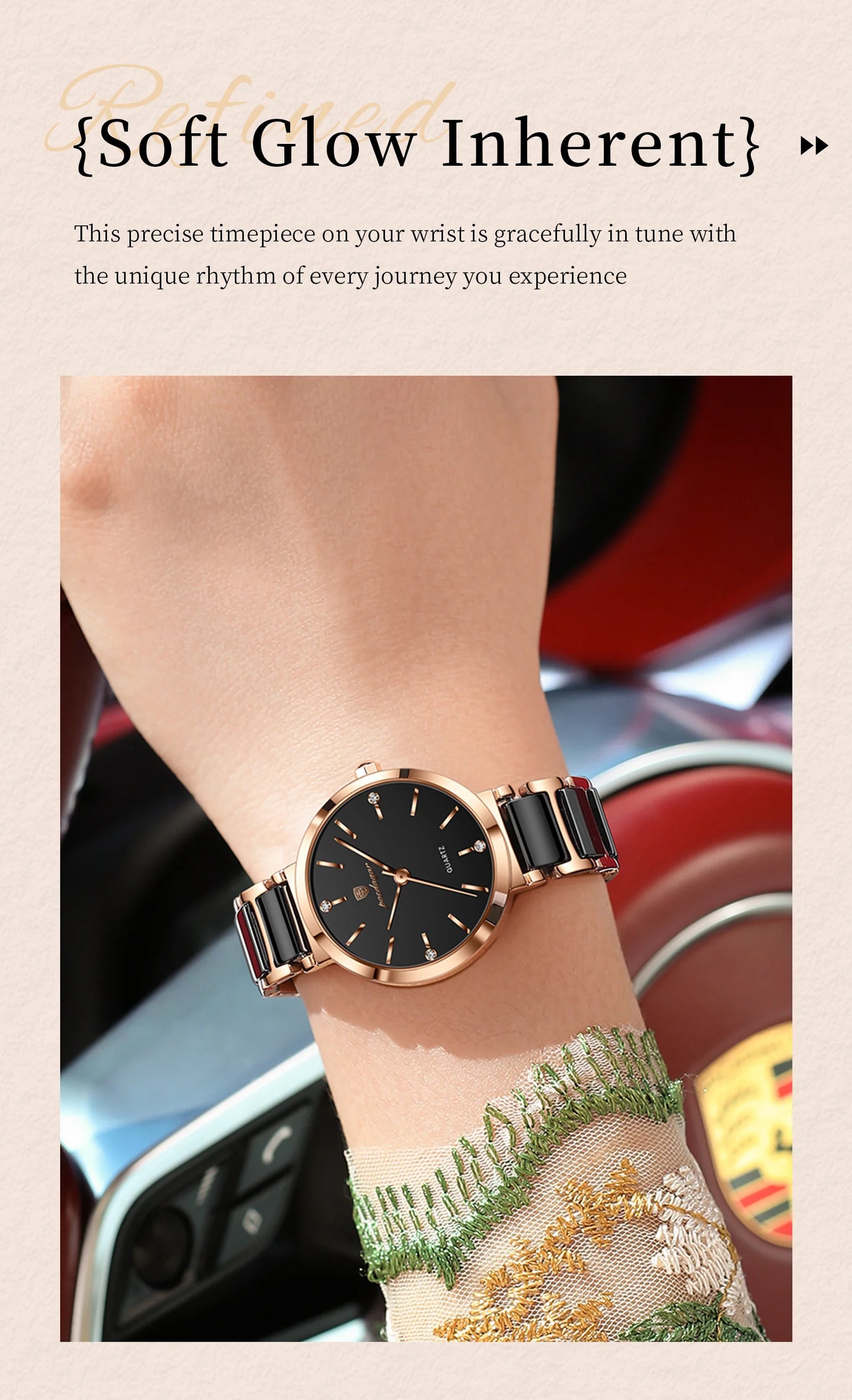 POEDAGAR Montre de luxe haut de gamme avec diamants pour femme, haute qualité, étanche, montre à quartz pour dames en acier inoxydable, montre féminine + boîte