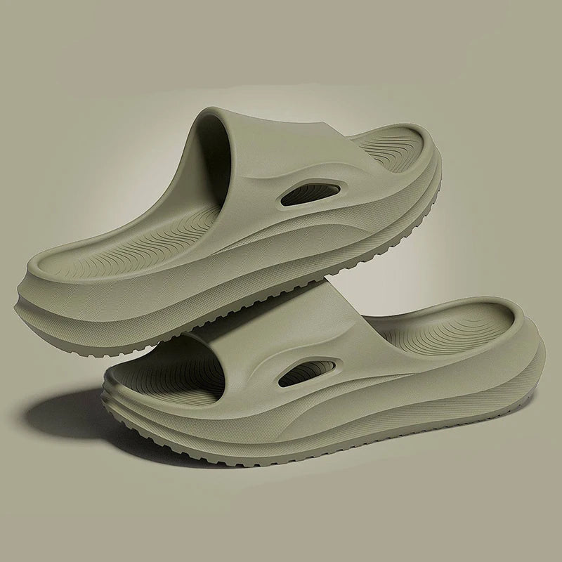 Pantoufles EVA à semelle épaisse été 2026 pour femmes, confortables, antidérapantes, tongs de plage pour femme, légères, semelle souple, sandales d’intérieur pour couple
