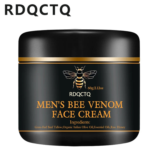 Crème visage anti-rides au venin d’abeille pour hommes RDQCTQ, raffermissante et liftante, anti-âge, atténue les ridules, hydratante, soin de la peau