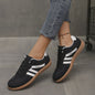 Baskets d'automne pour femmes à couleurs mélangées, mode à empiècements, chaussures vulcanisées à talon plat, chaussures décontractées en cuir PU antidérapantes à lacets pour femmes