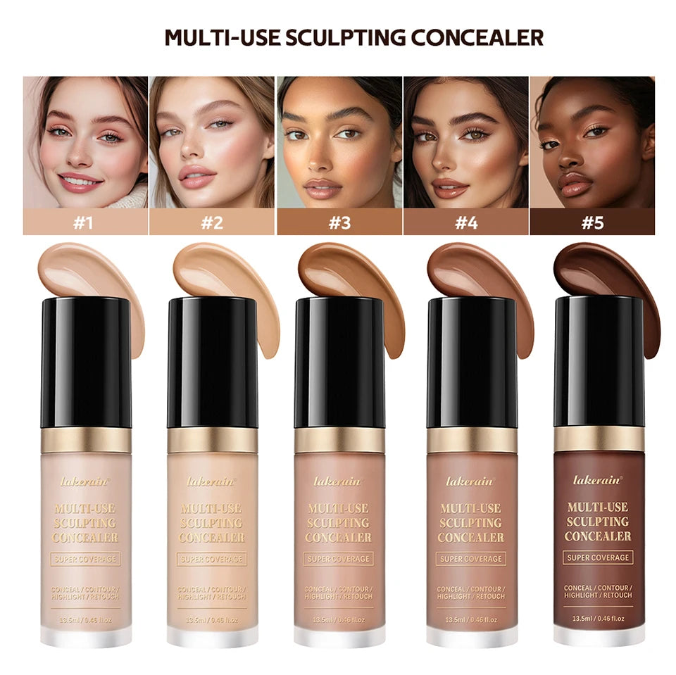 Fond de teint correcteur couvrance longue durée au fini mat, crème multi-usage sans huile pour illuminer et retoucher, produits de maquillage pour le visage pour femmes