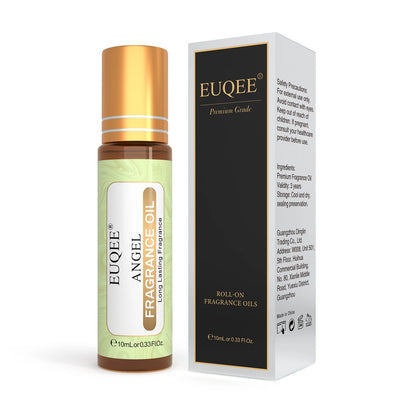 EUQEE 10 ml Huile de parfum à bille pour femmes – huiles aromatiques Coconut Vanilla, Bubble Gum, Bright Crystal, Bombshell, Midnight Rose, Angel