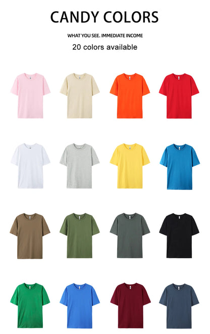 T-shirt femme Y2K 100 % coton, t-shirt décontracté de couleur unie, col rond, hauts d’été pour femmes, mode oversize, sportswear féminin tendance.