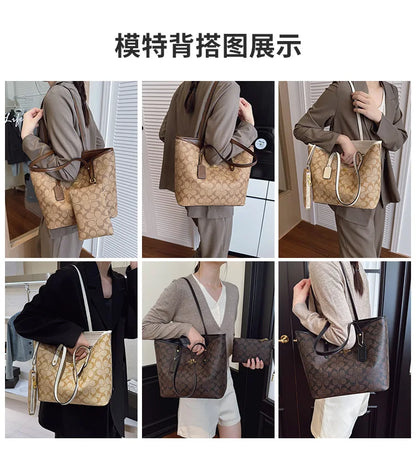Sac à main de luxe pour femme de créateur à une épaule, imprimé vintage mode parisienne, grand sac fourre-tout portable à grande capacité, pochette, sac à main.