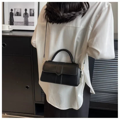Sac à bandoulière en cuir PU pour femmes, sac à main, sac bandoulière tendance, sac vintage porté sous le bras, cartable carré