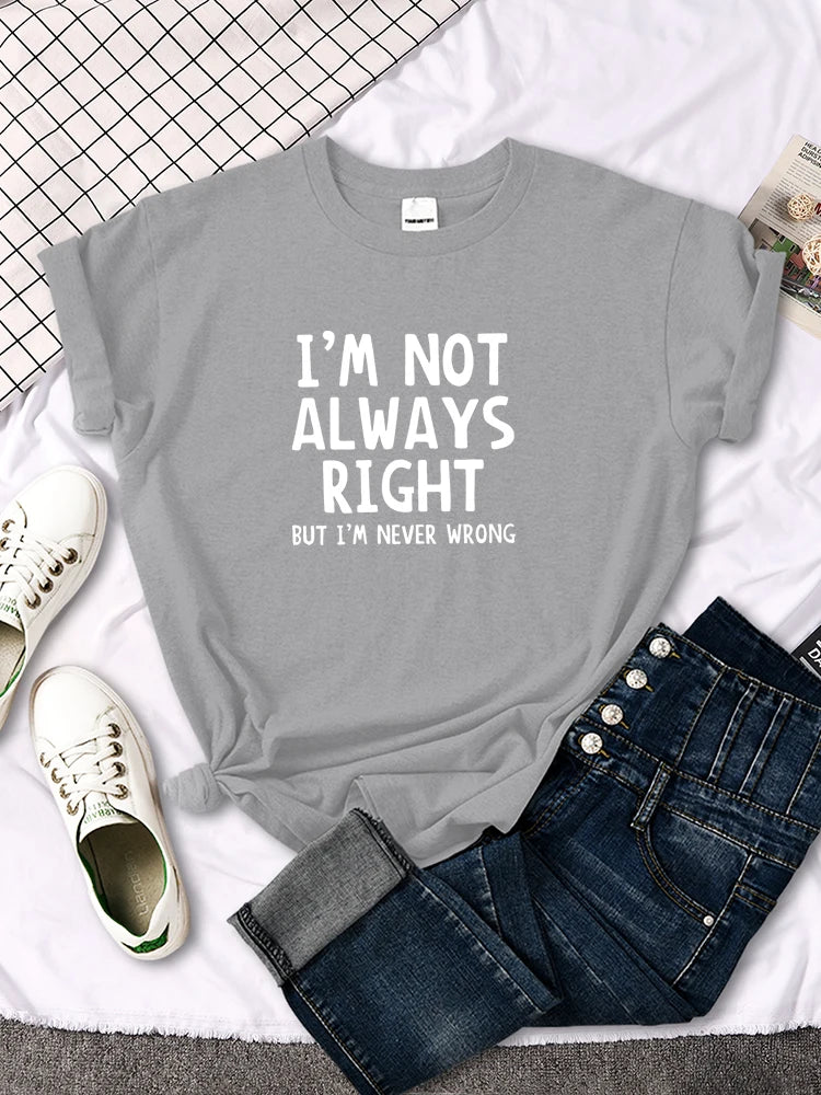 T-shirt pour femmes avec lettres imprimées originales et intéressantes, T-shirt d’été pour femme, haut T-shirt décontracté à col rond pour femme
