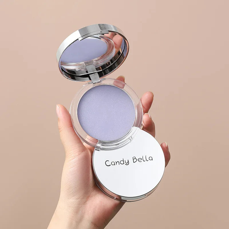 1PC Bonbon Bella Violet Crème à Poudre Respectueuse de la Peau Aspect Naturel du Visage Longue Tenue Contrôle du Sébum Poudre de Contouring Cosmétique