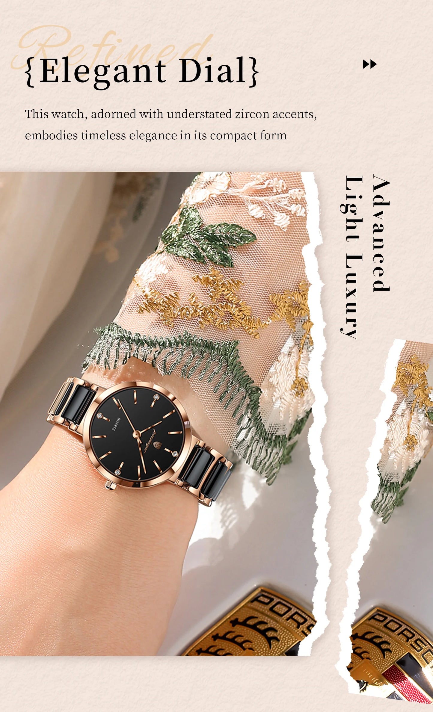 POEDAGAR Montre de luxe haut de gamme avec diamants pour femme, haute qualité, étanche, montre à quartz pour dames en acier inoxydable, montre féminine + boîte