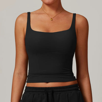 Brassière de sport respirante haut de fitness anti-transpiration pour femmes brassière de yoga haut court anti-chocs push-up brassière de sport haute résistance haut d’entraînement pour salle de sport