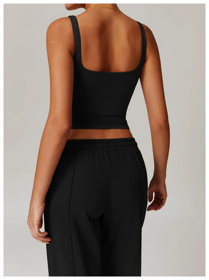 Brassière de sport respirante haut de fitness anti-transpiration pour femmes brassière de yoga haut court anti-chocs push-up brassière de sport haute résistance haut d’entraînement pour salle de sport