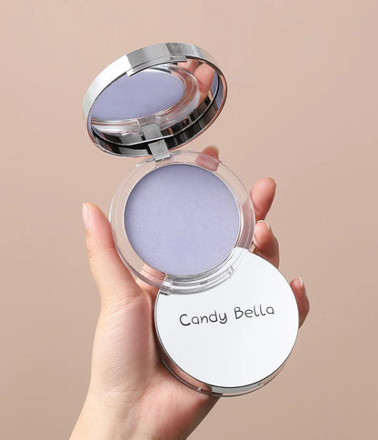 1PC Bonbon Bella Violet Crème à Poudre Respectueuse de la Peau Aspect Naturel du Visage Longue Tenue Contrôle du Sébum Poudre de Contouring Cosmétique