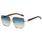 KAMMPT Fashion Lunettes de soleil rétro carrées en métal pour femme, design original de marque, lunettes de conduite nouvelles à double pont style pilote