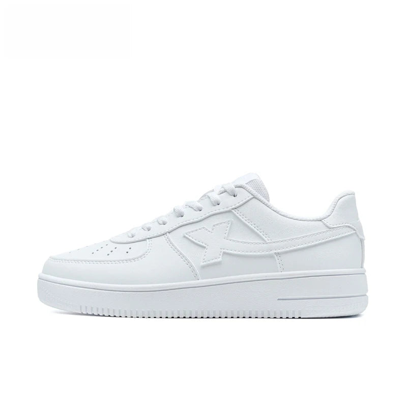 Baskets blanches Xtep pour femmes, printemps 2026, chaussures de couple polyvalentes, tendance et décontractées, à semelle épaisse rehaussante, chaussures de sport pour femmes 874118319851