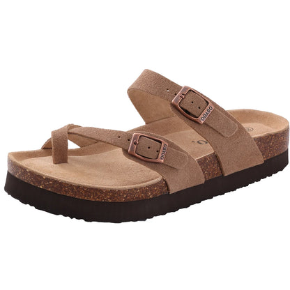 Litfun Nouveaux sabots pour femmes, mules en suède de liège tendance pour femmes, chaussons classiques en liège antidérapants pour l’extérieur avec soutien de la voûte plantaire