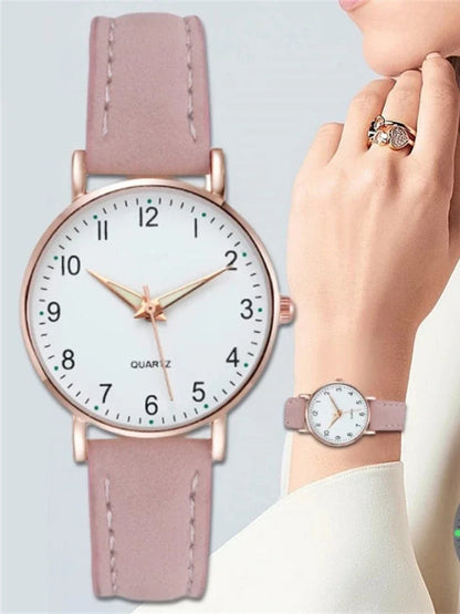 Montres-bracelets pour femmes Montre Femme Montres pour femmes Bracelet en cuir lumineux Montre simple Montre élégante à la mode Montre à quartz Reloj Mujer