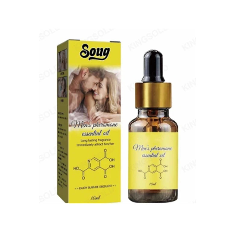 Huile de parfum longue durée infusée de phéromones - Essence corporelle à l’arôme frais pour attirer les femmes et renforcer naturellement l’attrait personnel.