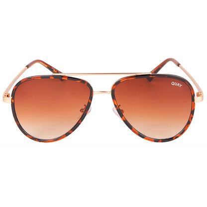 Lunettes de soleil aviateur de marque de mode pour femmes, vintage, de créateur, tout-en-un, lunettes de soleil pour femmes, rétro, monture en alliage, lunettes Quay UV400