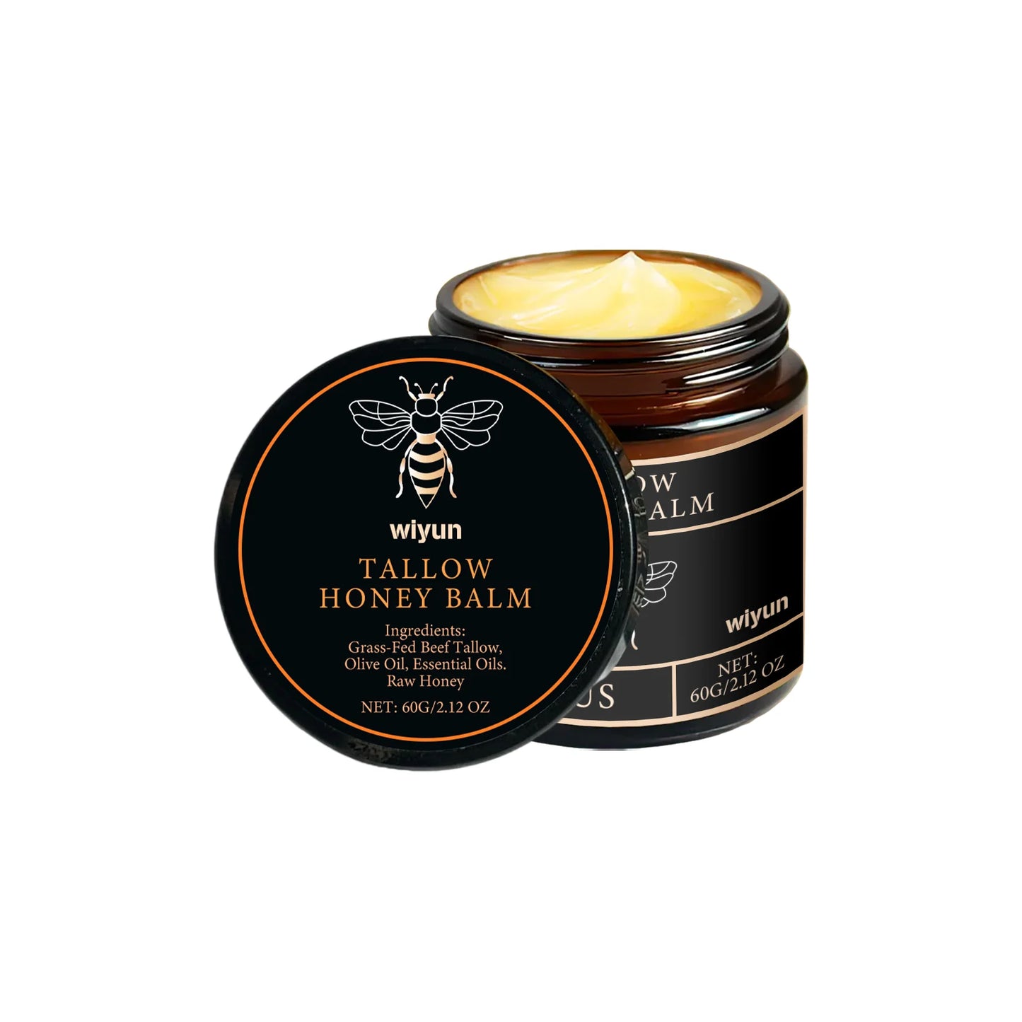 Lotion corporelle apaisante à la crème de miel et suif de bœuf, éclaircissante, atténuant les taches brunes, réduisant la mélanine, raffermissante, non grasse, hydratation durable.