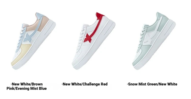 Baskets blanches Xtep pour femmes, printemps 2026, chaussures de couple polyvalentes, tendance et décontractées, à semelle épaisse rehaussante, chaussures de sport pour femmes 874118319851