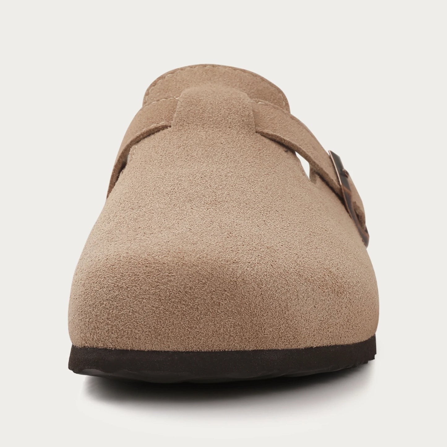 Mules en daim pour femmes Comwarm Fashion, pantoufles, sabots pour hommes, sandales à semelle intérieure en liège avec soutien de la voûte plantaire, claquettes d’extérieur pour la plage, chaussures d’intérieur