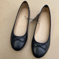 Ballerines élégantes à nœud pour femme, plates à bout rond, confortables, à enfiler, mocassins pour dames en cuir, mules simples, chaussures