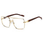 KAMMPT Fashion Lunettes de soleil rétro carrées en métal pour femme, design original de marque, lunettes de conduite nouvelles à double pont style pilote