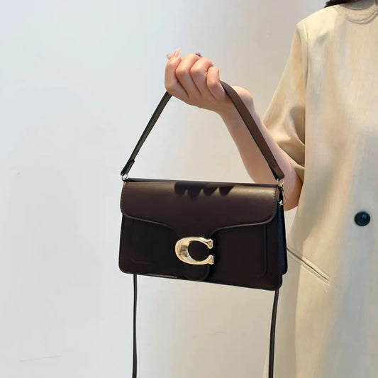 Sac fourre-tout de luxe uni de niche, nouvelle collection 2026, à la mode, vintage, polyvalent, minimaliste, sac bandoulière carré.