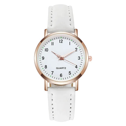 Montres-bracelets pour femmes Montre Femme Montres pour femmes Bracelet en cuir lumineux Montre simple Montre élégante à la mode Montre à quartz Reloj Mujer