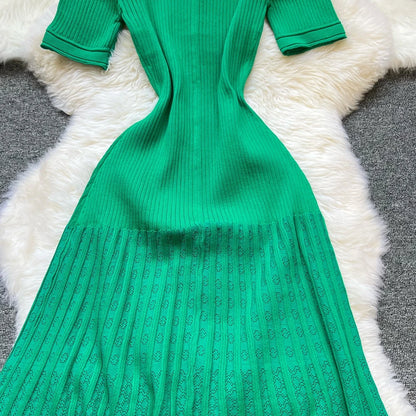 Robe longue en maille mode vintage de la marque YuooMuoo, col rabattu, élégante, à simple boutonnage, coupe trapèze, robe chemise longue pour femme, robes