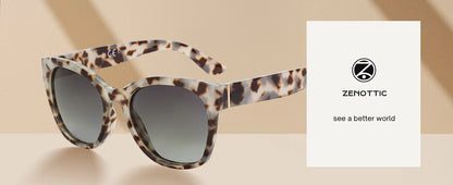 Lunettes de soleil polarisées œil de chat ZENOTTIC Fashion pour femmes - Lunettes de soleil surdimensionnées avec protection UV400, style rétro et design créateur