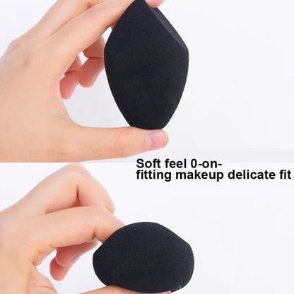 Lot de 2 éponges de maquillage noires en forme d’œuf Beauty Sponge - Sans latex, réutilisables, pour un fond de teint, un contouring et un illuminateur impeccables