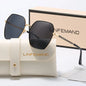 LINFEMAND Lunettes de soleil pour femme à monture métallique classique avec verres dégradés UV400, essentielles pour les voyages d’été, la conduite, le cyclisme, les festivals, idée cadeau