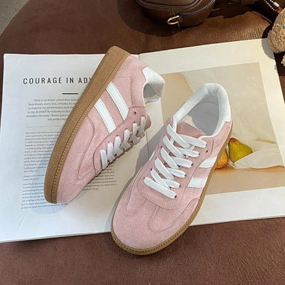 Baskets plates pour femmes, chaussures de tennis mode pour dames, chaussures vulcanisées à lacets, baskets d’extérieur pour l’automne, chaussures de skate pour étudiantes, chaussures décontractées.