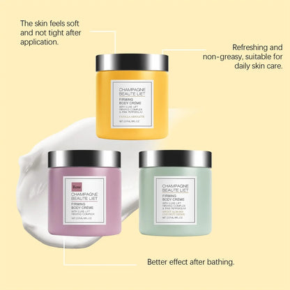 Crème corporelle raffermissante au champagne avec Pepperslim, crème anti-rides et raffermissante pour la peau, lotion corporelle hydratante quotidienne pour hommes et femmes