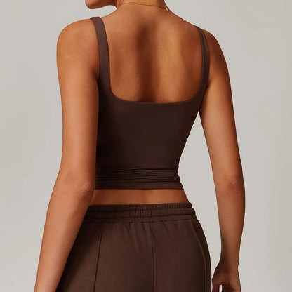 Brassière de sport respirante haut de fitness anti-transpiration pour femmes brassière de yoga haut court anti-chocs push-up brassière de sport haute résistance haut d’entraînement pour salle de sport