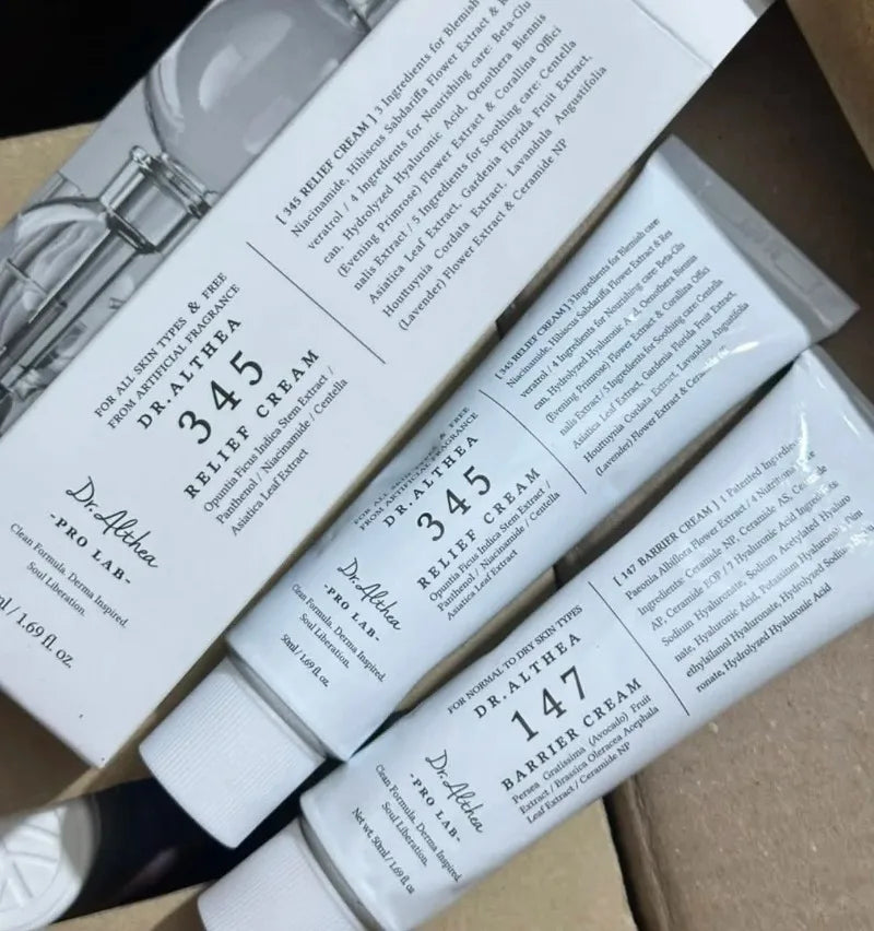 Crème Originale Dr.Althea 147 Barrier 345 Relief, crème antioxydante éclaircissante, hydratante, réparation intensive, brume essence coréenne