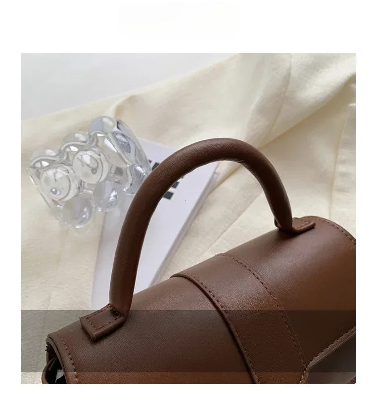 Sac à bandoulière en cuir PU pour femmes, sac à main, sac bandoulière tendance, sac vintage porté sous le bras, cartable carré