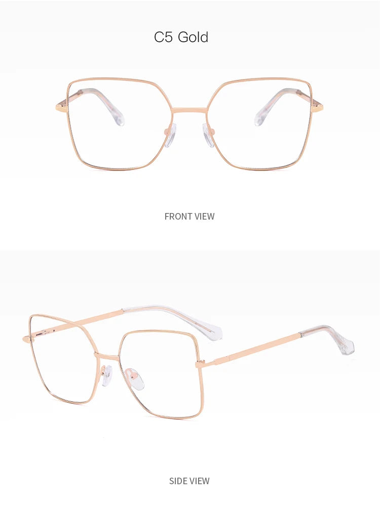 JMISUS Fashion Femme Lunettes optiques carrées avec verres correcteurs anti-lumière bleue photochromiques gris en forme de papillon, lunettes de vue sur ordonnance