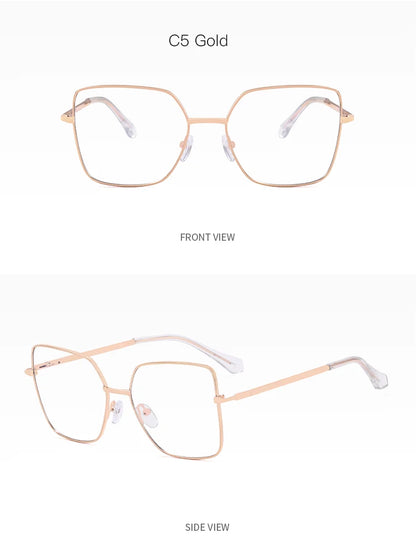 JMISUS Fashion Femme Lunettes optiques carrées avec verres correcteurs anti-lumière bleue photochromiques gris en forme de papillon, lunettes de vue sur ordonnance