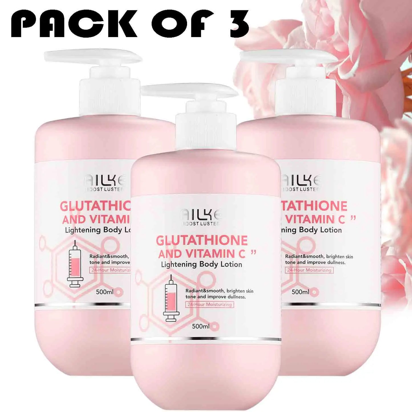 Crème de soin éclaircissante pour la peau AILKE, lotion éclaircissante, élimine les taches foncées avec glutathion, beurre de karité, crème corporelle hydratante