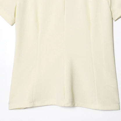 T-shirt femme d'été beige violet à manches courtes, haut élégant féminin plissé effet amincissant, nouveau haut femme printemps 2026